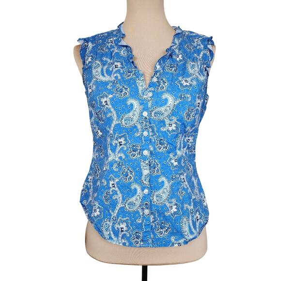 Gloria Vanderbilt Medium Blue Blouse - Picture 1 of 3